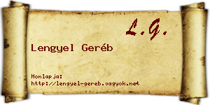 Lengyel Geréb névjegykártya